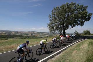 The break on stage two of the 2024 Tour de France