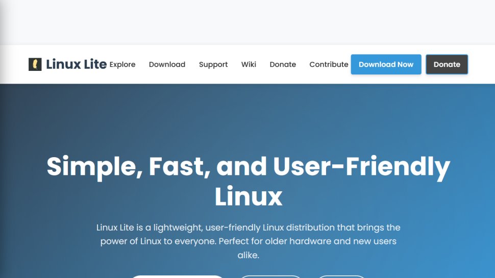 Linux Lite website screenshot (February 2026).