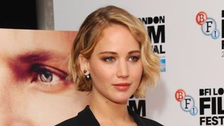 jennifer lawrence on the red carpet with a bob hairstyle