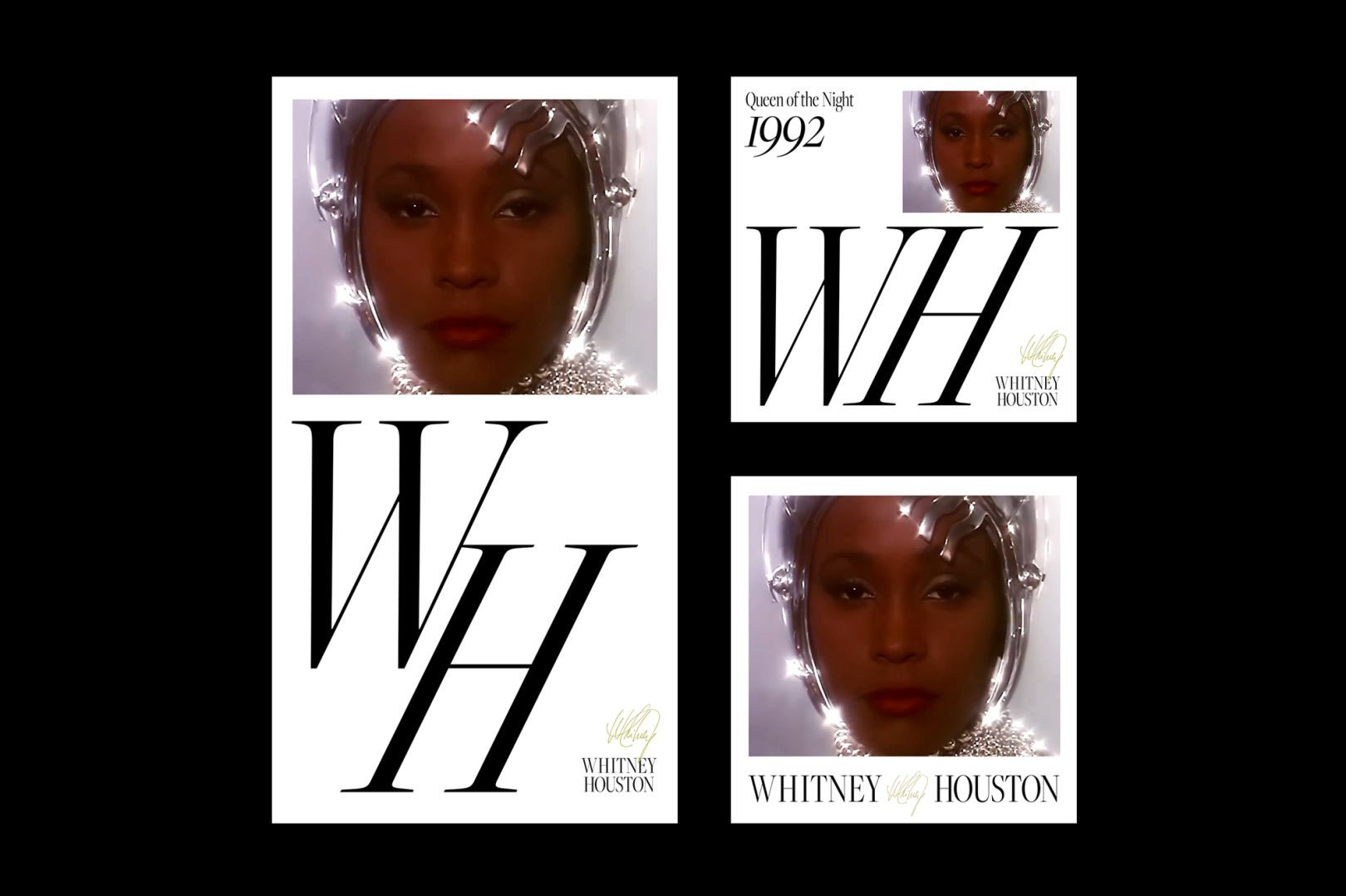 Whitney Houston black and white