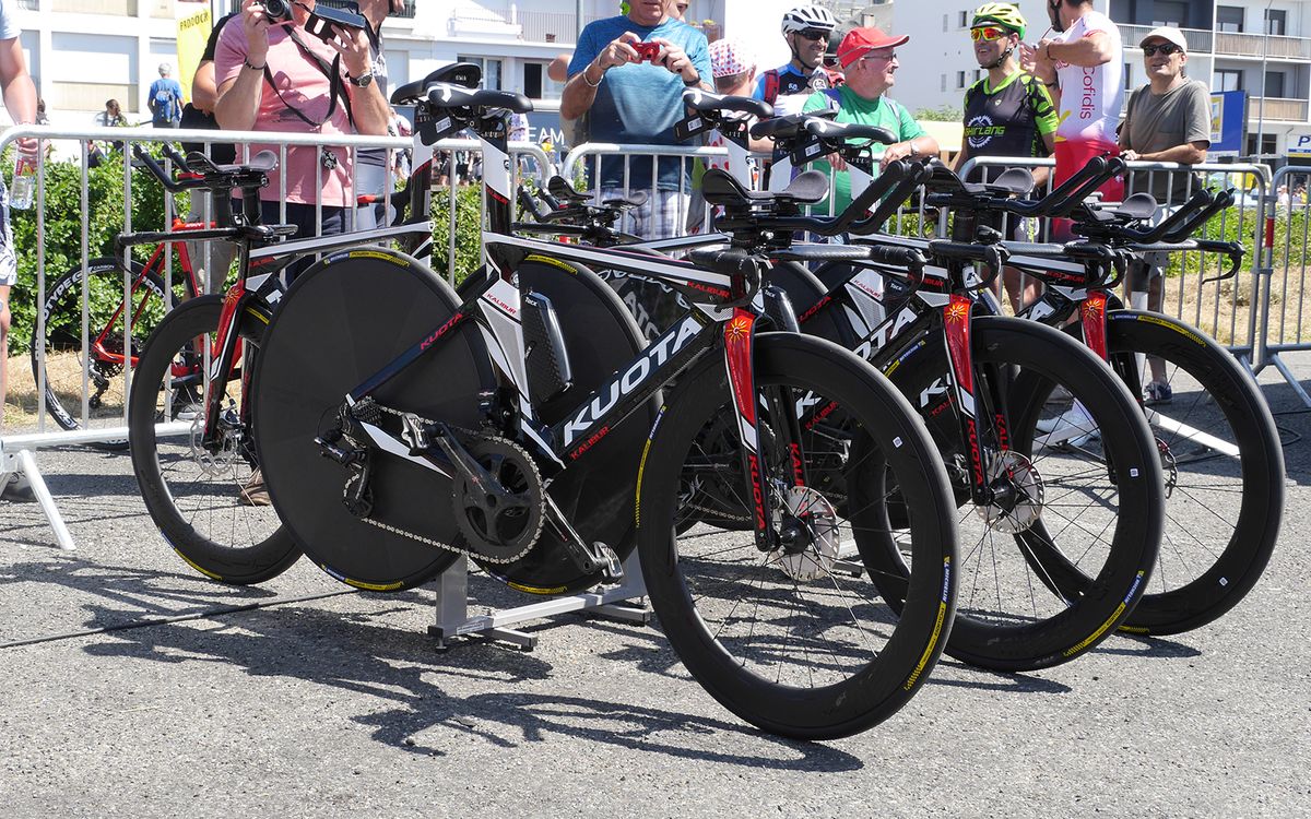 Team Cofidis were racing on Kuota Kalibur Disc TT bikes