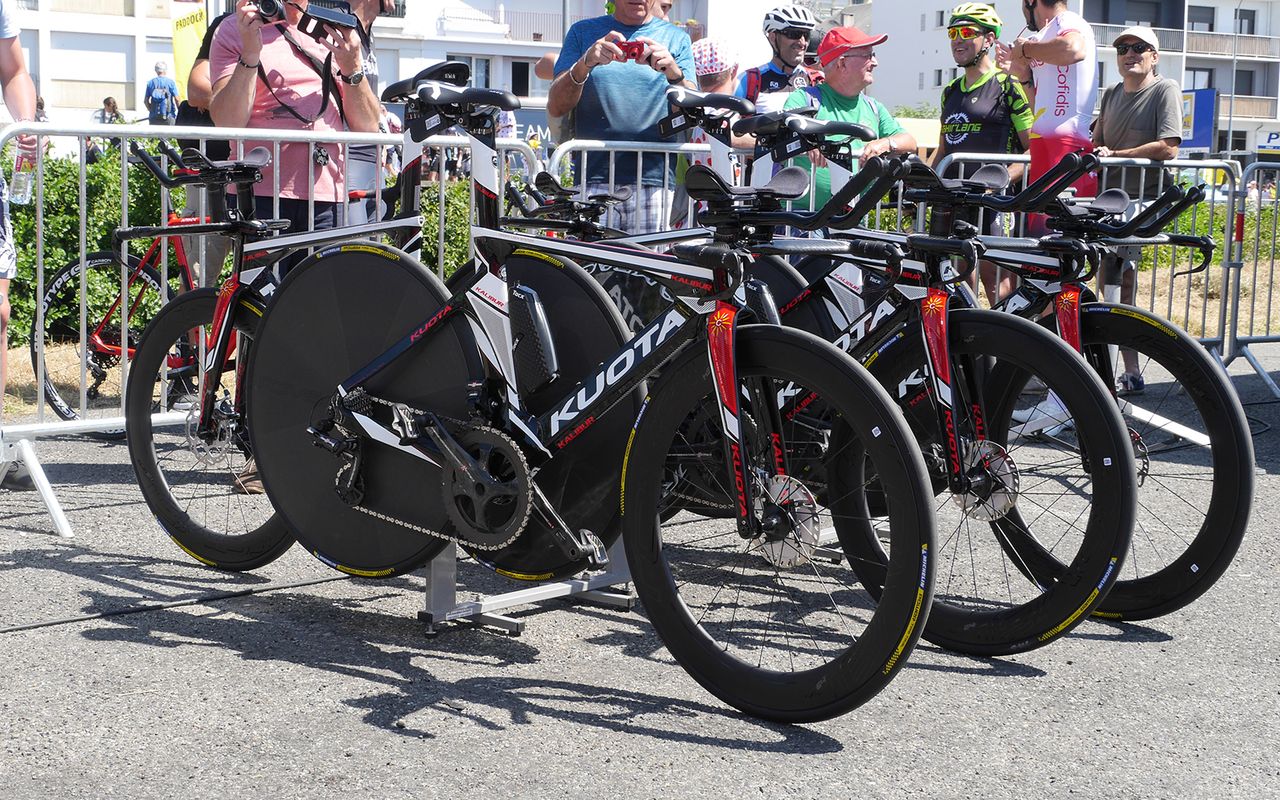 Team Cofidis were racing on Kuota Kalibur Disc TT bikes