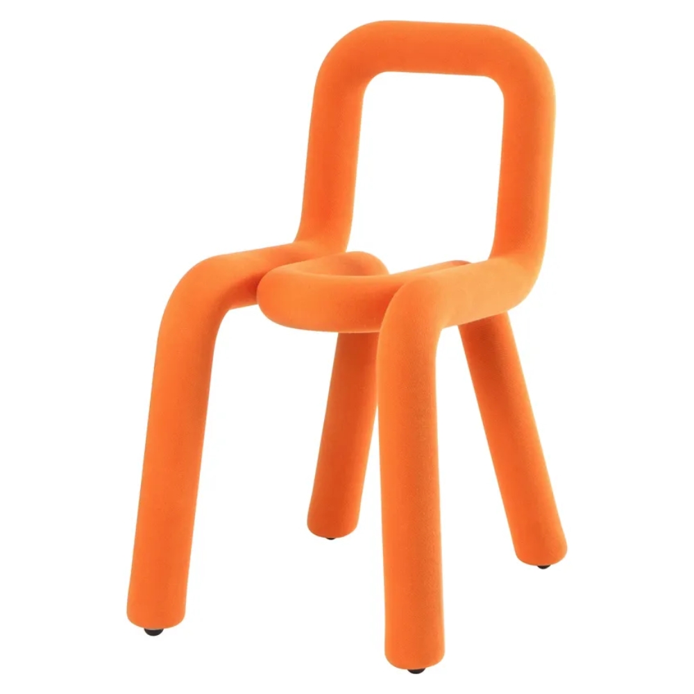 Made In Design, Bold Padded Chair Textile Orange Fabric - Moustache