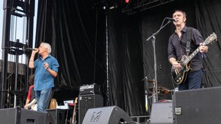 Robert Pollard and Doug Gillard perform with Guided by Voices at the Riot Fest Music Festival in Douglas Park, Chicago, September 15, 2019.