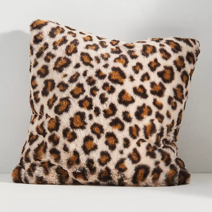 faux cheetah fur pillow