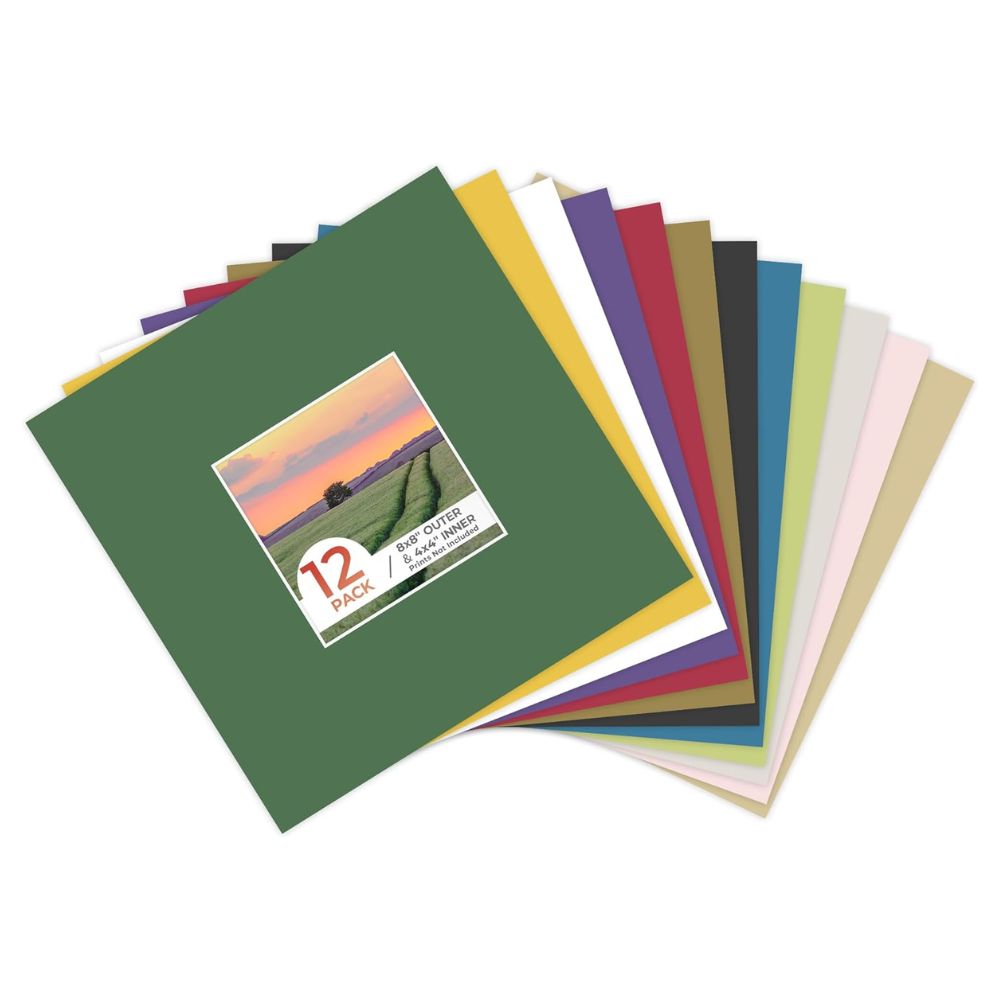 Frametory 8X8 Mix Color Pre-Cut Picture Mats