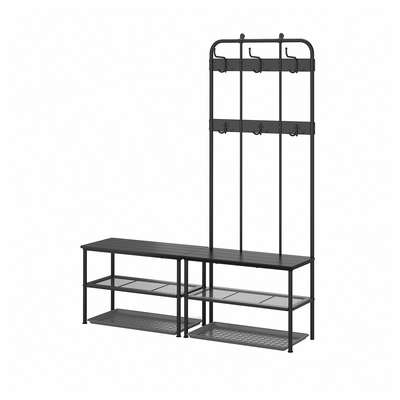 Nip&amp;Aring;sen / Baggmuck Hallway Furniture, Set of 4 - Black/gray