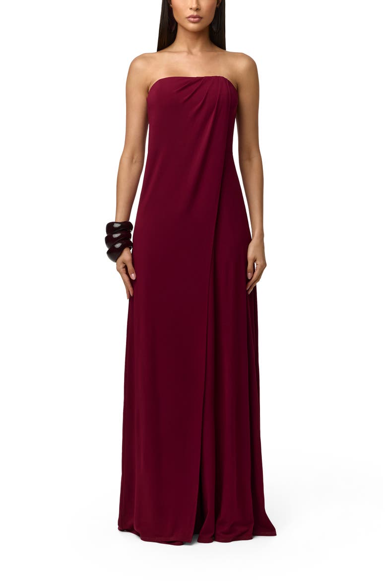 Slinky Strapless Tube Wide Leg Jumpsuit