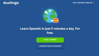 Website screenshot for Duolingo
