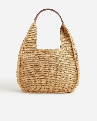 Hand-Knotted Straw Shoulder Bag