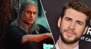 Henry Cavill in the Witcher and Liam Hemsworth