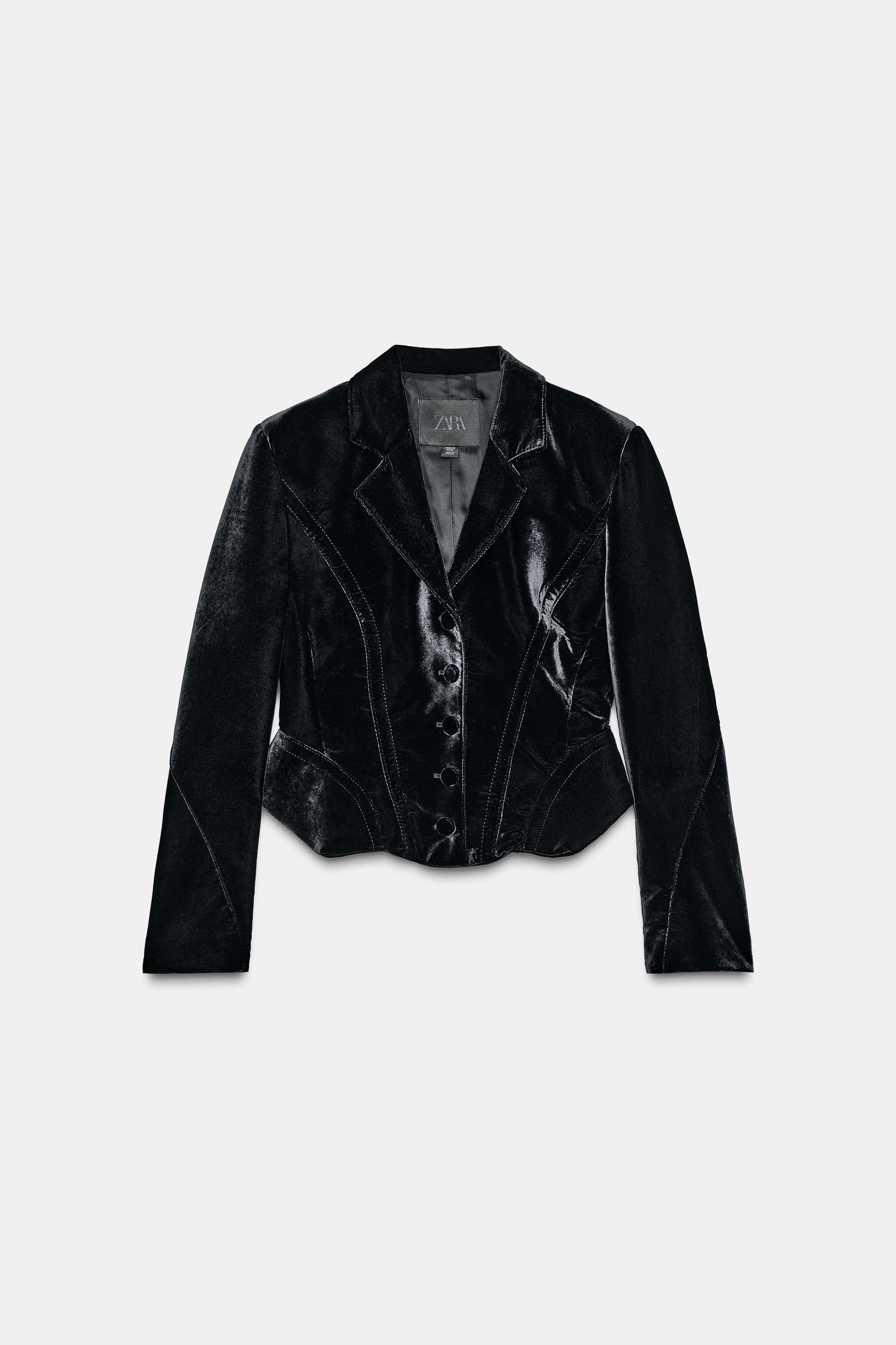 Zw Collection Limited Edition Cropped Velvet Blazer