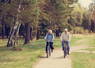 biking, seniors, exercise