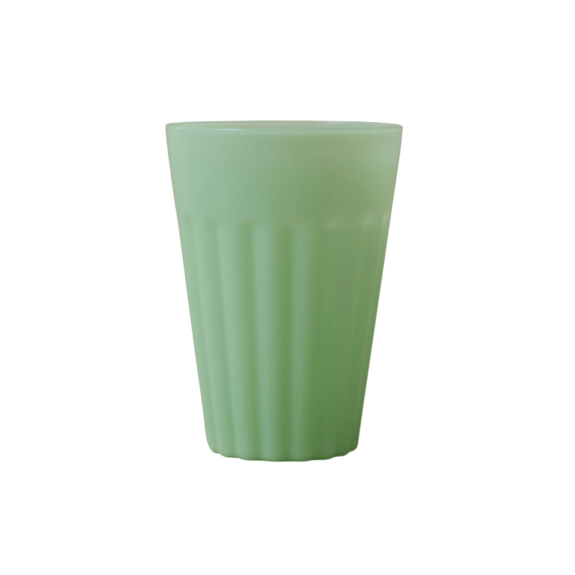 green drinking glass