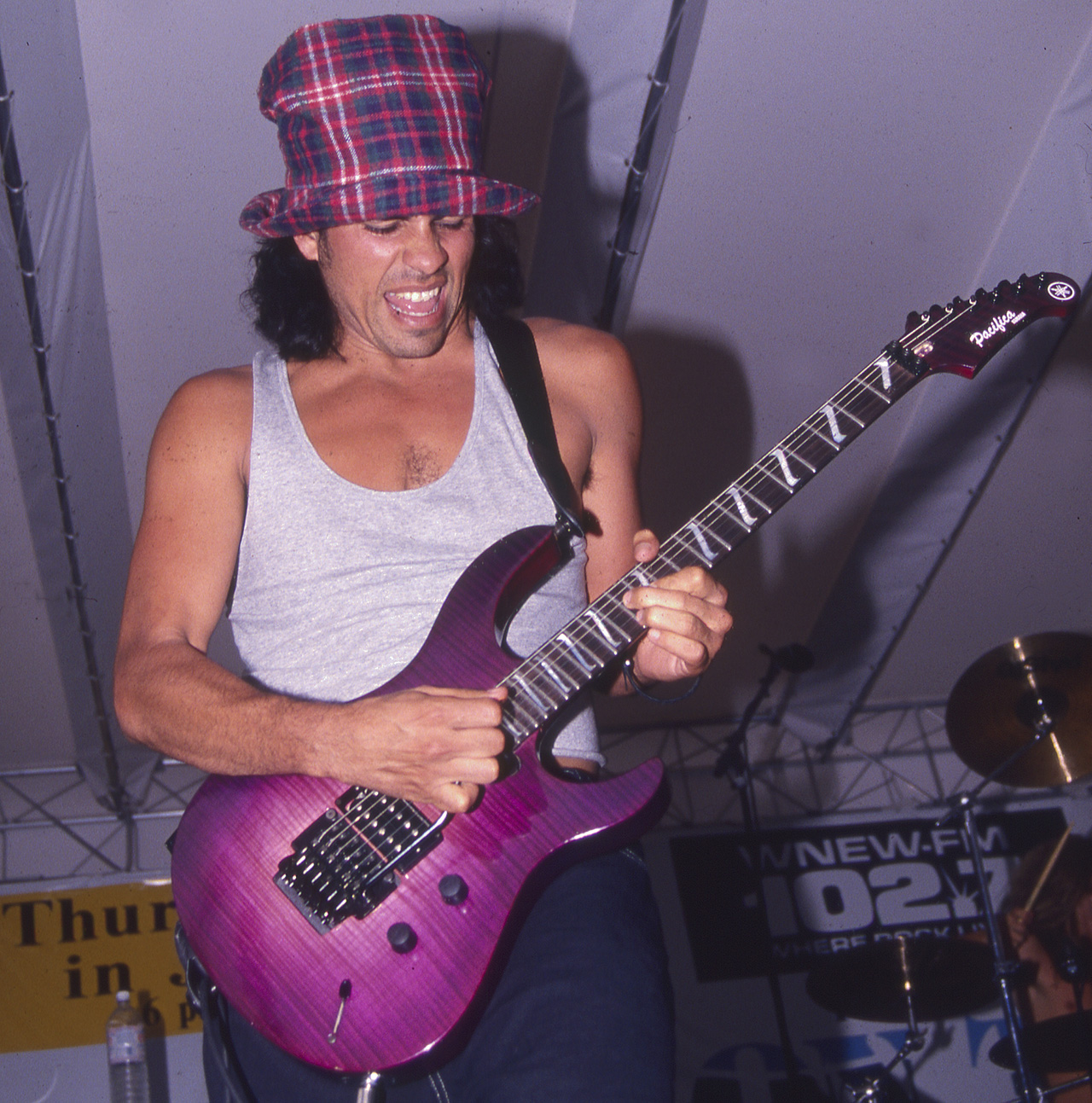 Stevie Salas performs onstage in New York City in 1994