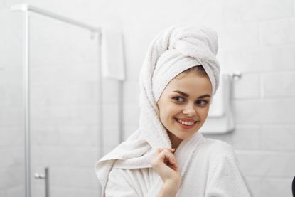 woman after washing hair