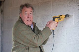 Jeremy Clarkson with a Dewalt drill