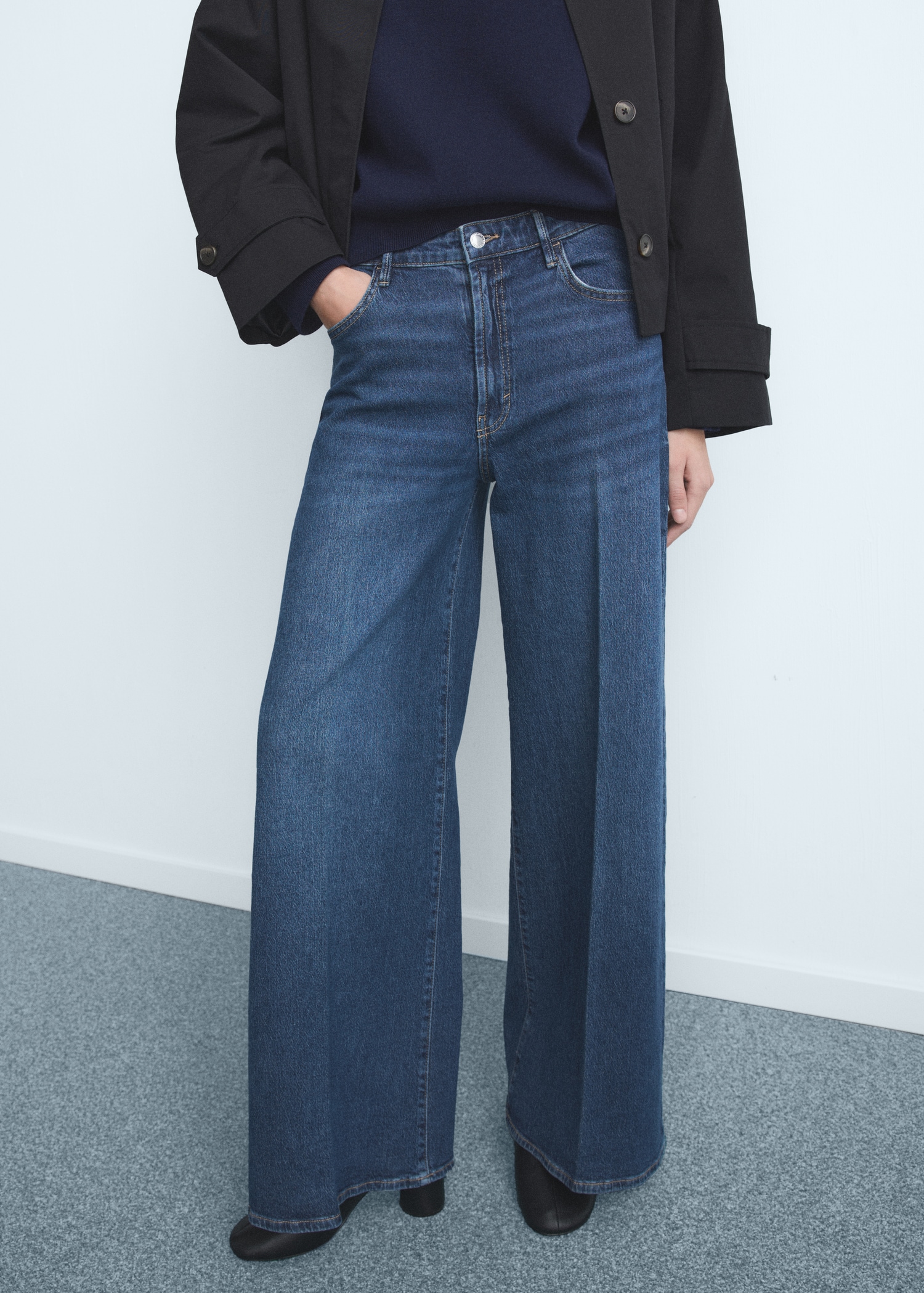 High-Waisted Wide Leg Jeans - Women | Mango United Kingdom