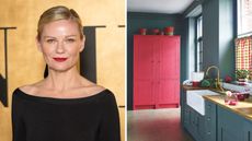 Kirsten Dunst / Red kitchen units