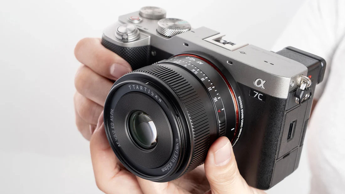 The TTArtisan AF 17mm f/1.8 Air mounted on a camera