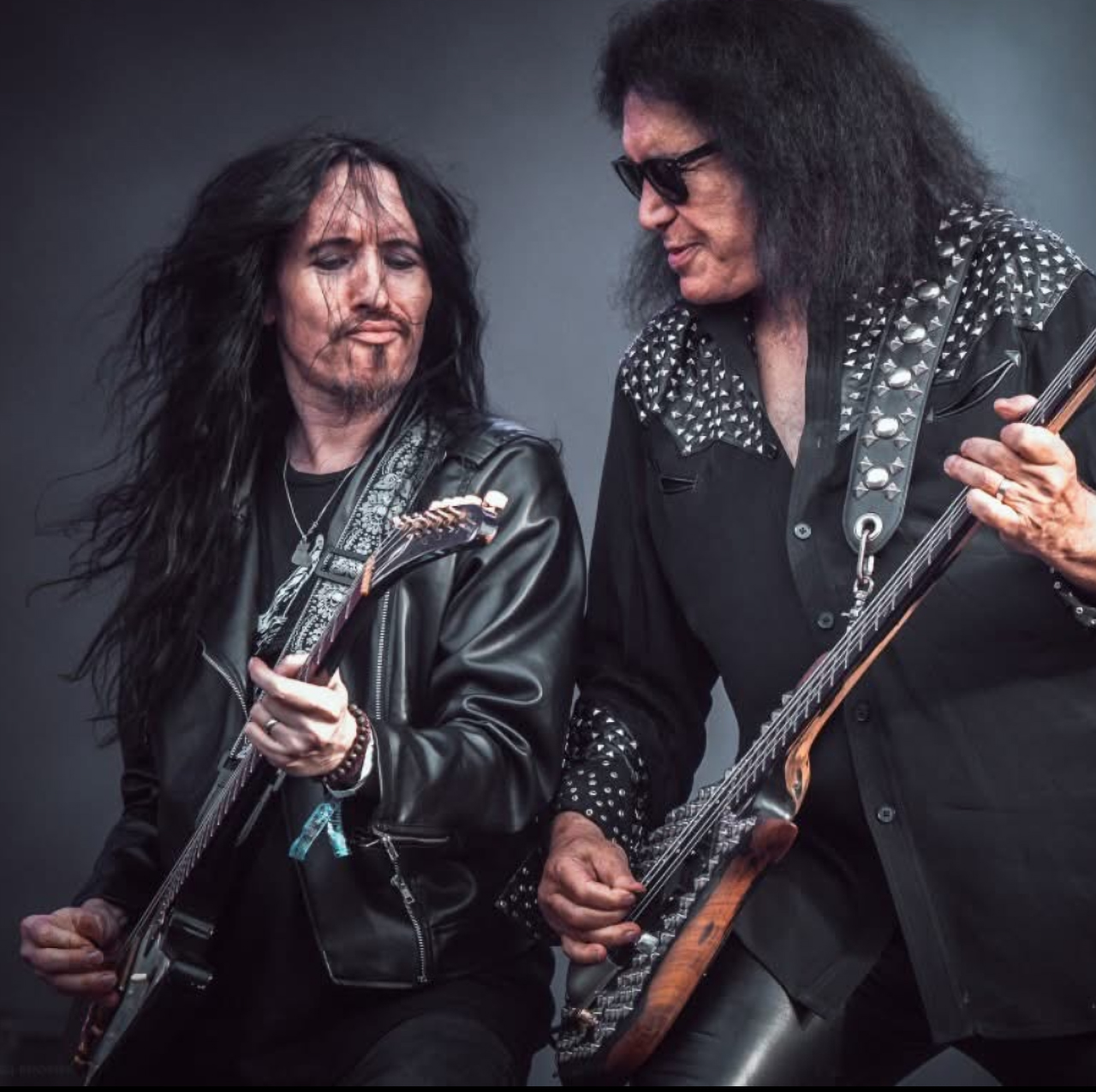 Gene Simmons (right) and Jason Walker perform as The Gene Simmons Band