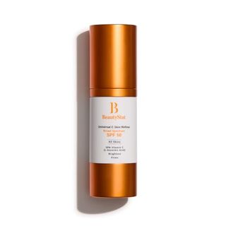 Beautystat Universal C Skin Refiner Vitamin C Serum + Spf50 Mineral Sunscreen - 20% Pure Vitamin C Face Serum Broad Spectrum Spf 50 - Brightens Dull Skin,dark Spots, Fine Lines, Wrinkles (1oz./ 30ml)