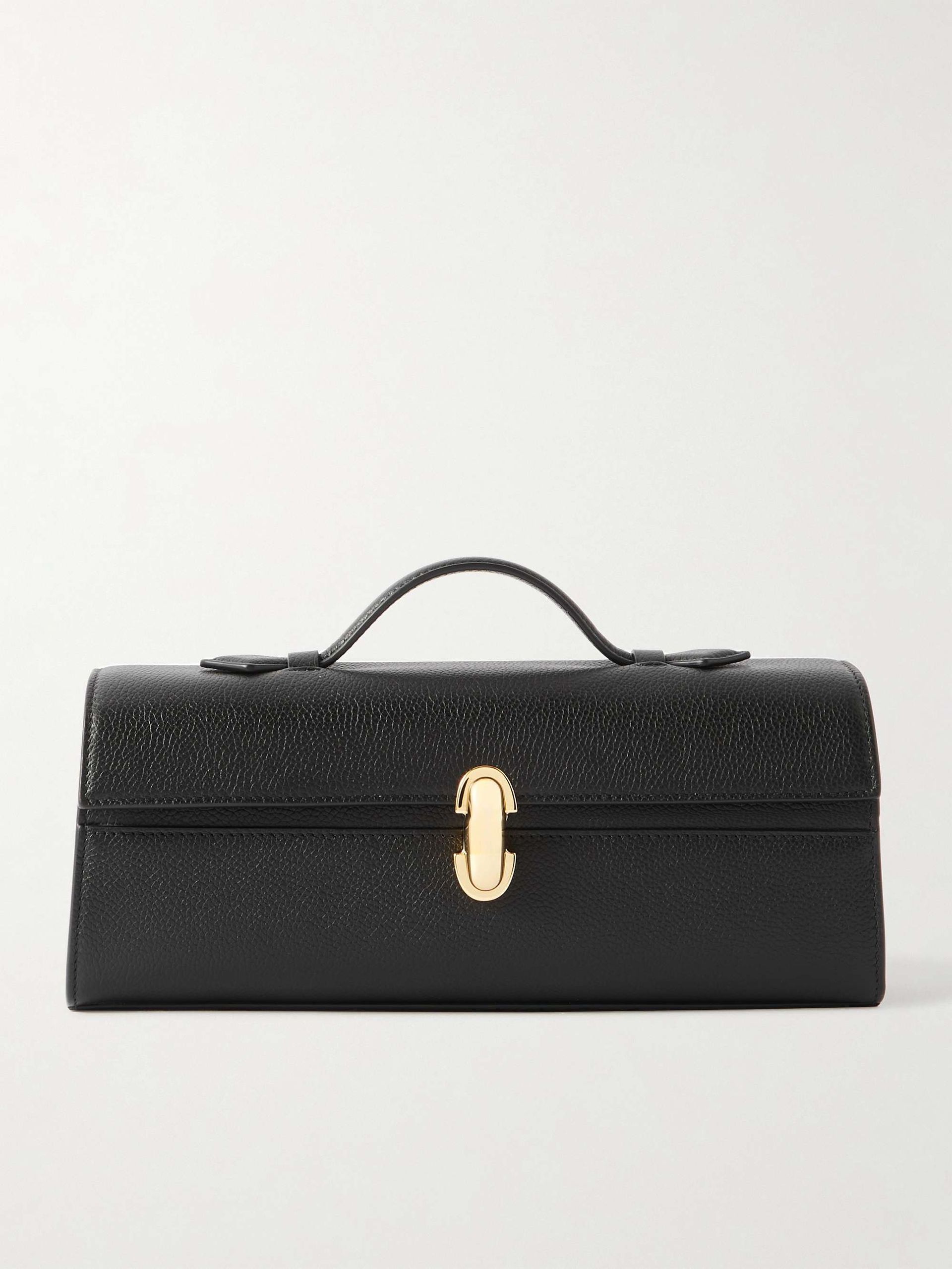 Slim Symmetry Pochette Textured-Leather Tote