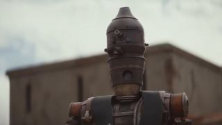 A close up of an IG-88 in The Mandalorian