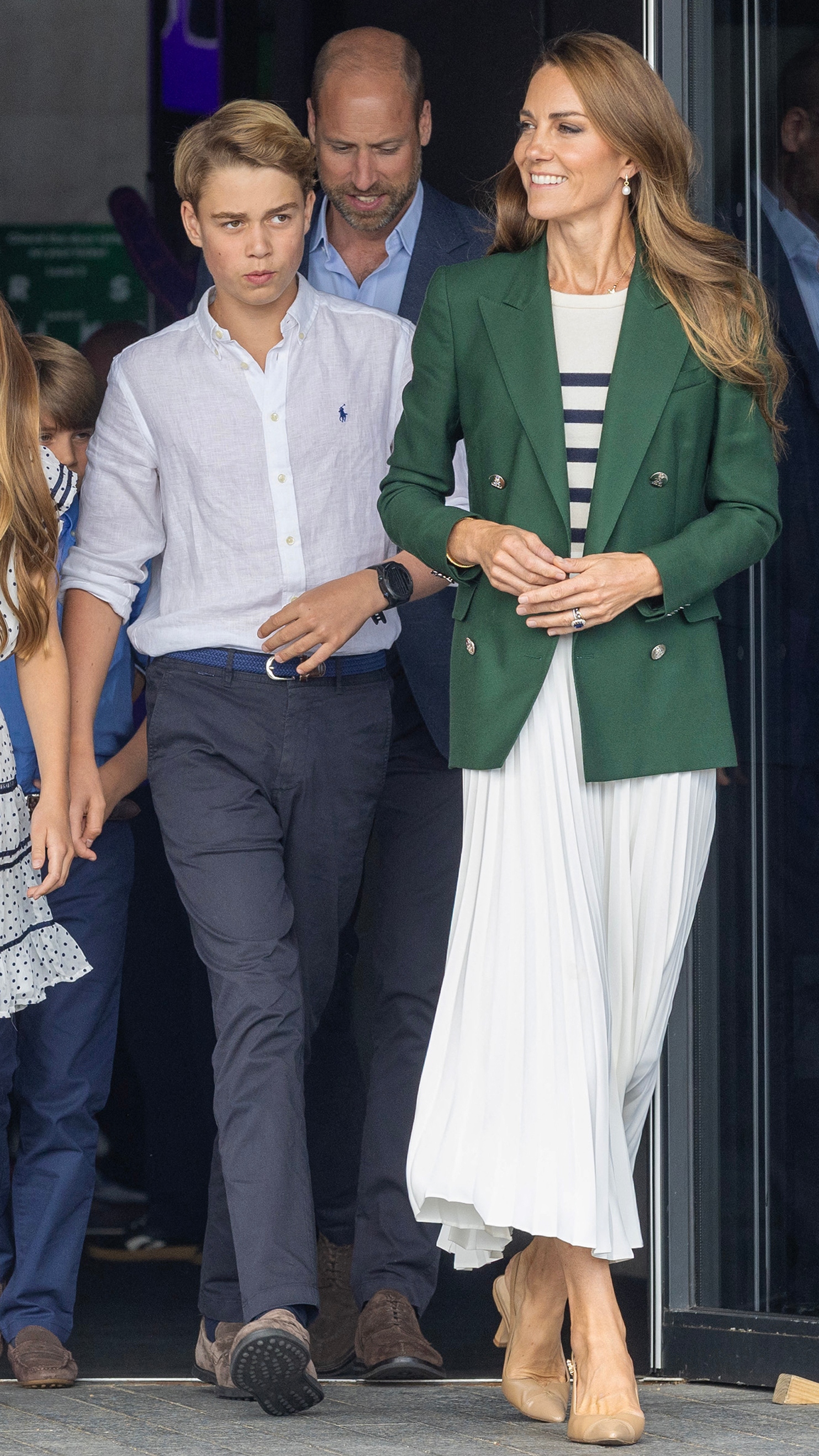 Prince George and Catherine, Princess of Wales leave the Hydro Arena after attending the Glasgow 2026 Commonwealth Games in Glasgow, Scotland, on August 1, 2026.