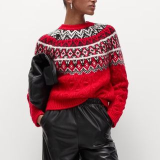 M&S Fairisle Crew Neck Jumper