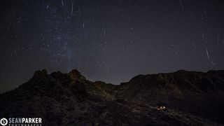 Astrophotographer Sean Parker captured this stunning shot — a composite of about 30 frames — just west of Tucson, Ariz., in the early hours of Dec. 13, 2012. "This image took a lot of work, as I had to scroll through about 400 frames and find which frames had shooting stars in them, then cut out every meteor and blend," Parker said.