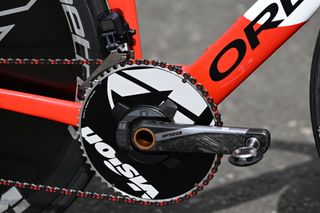 Cedrine Kerbaol's Orbea Ordu OMX close up of chainset