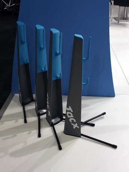 Handy Gem bike stands keep bikes upright and out of the way.