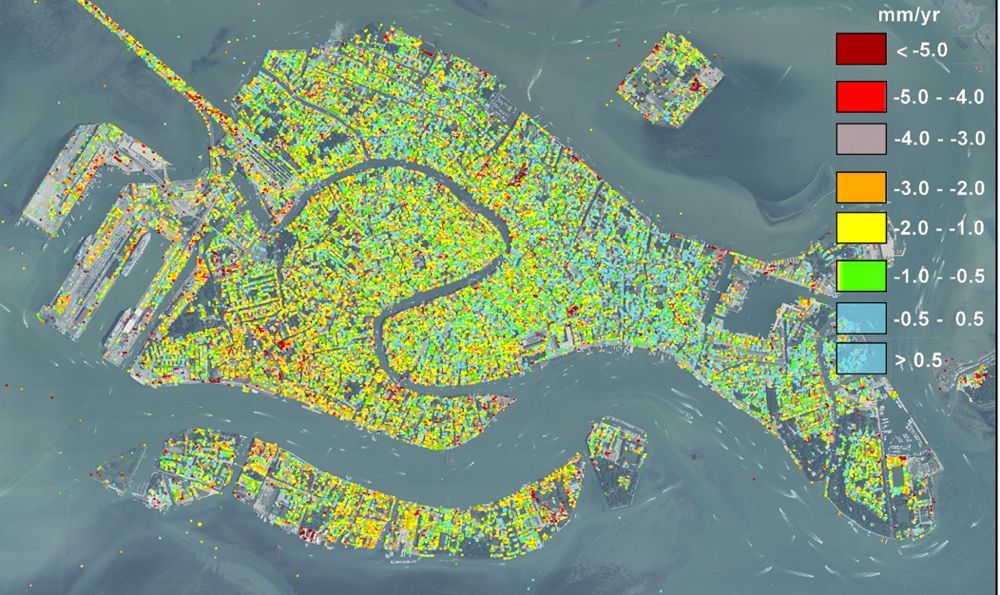 map of venice sinking