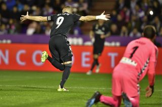 Karim Benzema scored twice for Real Madrid (Alvaro Barrientos/AP)