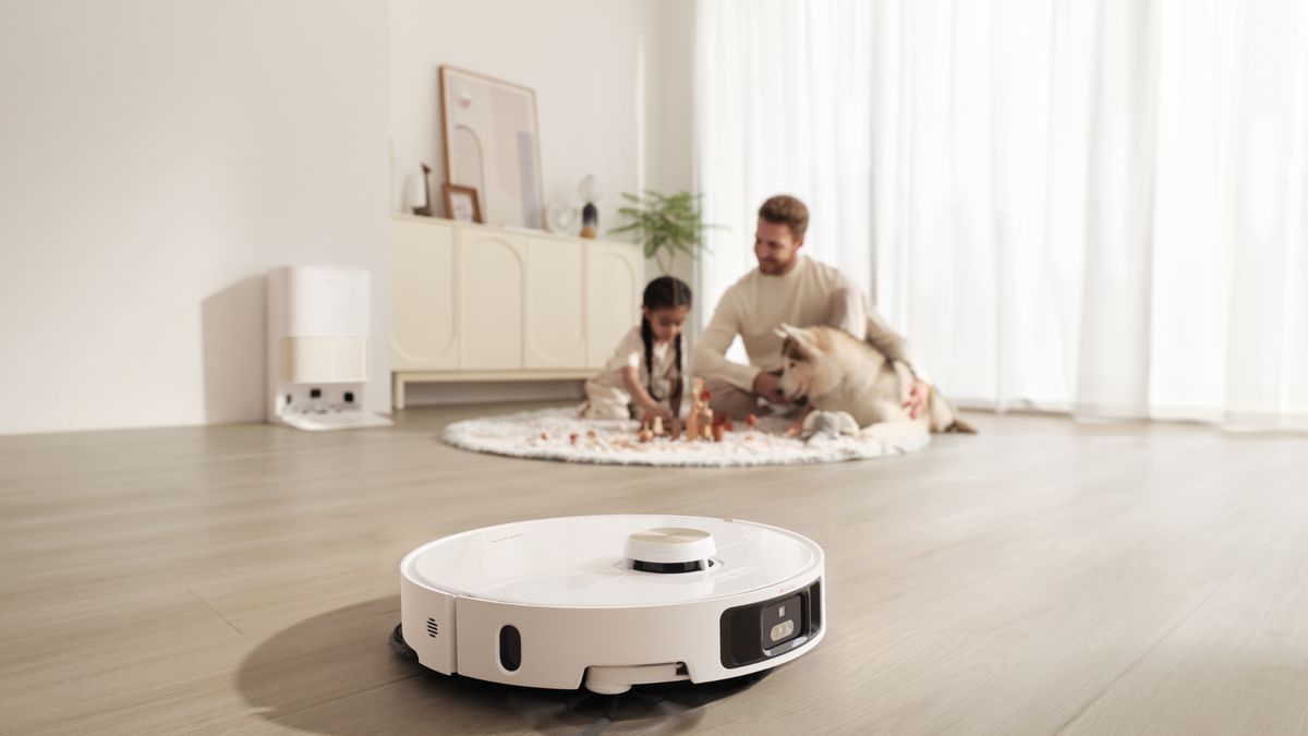 Dreame L40 robot vacuum cleaning in a family home