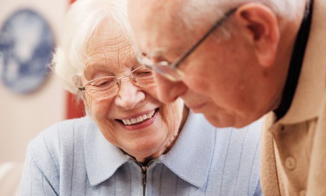 Happy Old Couple