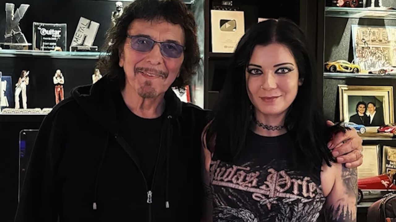 Tony Iommi and Becky Baldwin