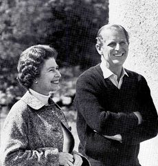 The Queen and Duke of Edinburgh pictured in an informal moment in 1972 on the occasion of their silver wedding anniversary