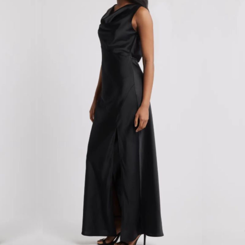black maxi dress