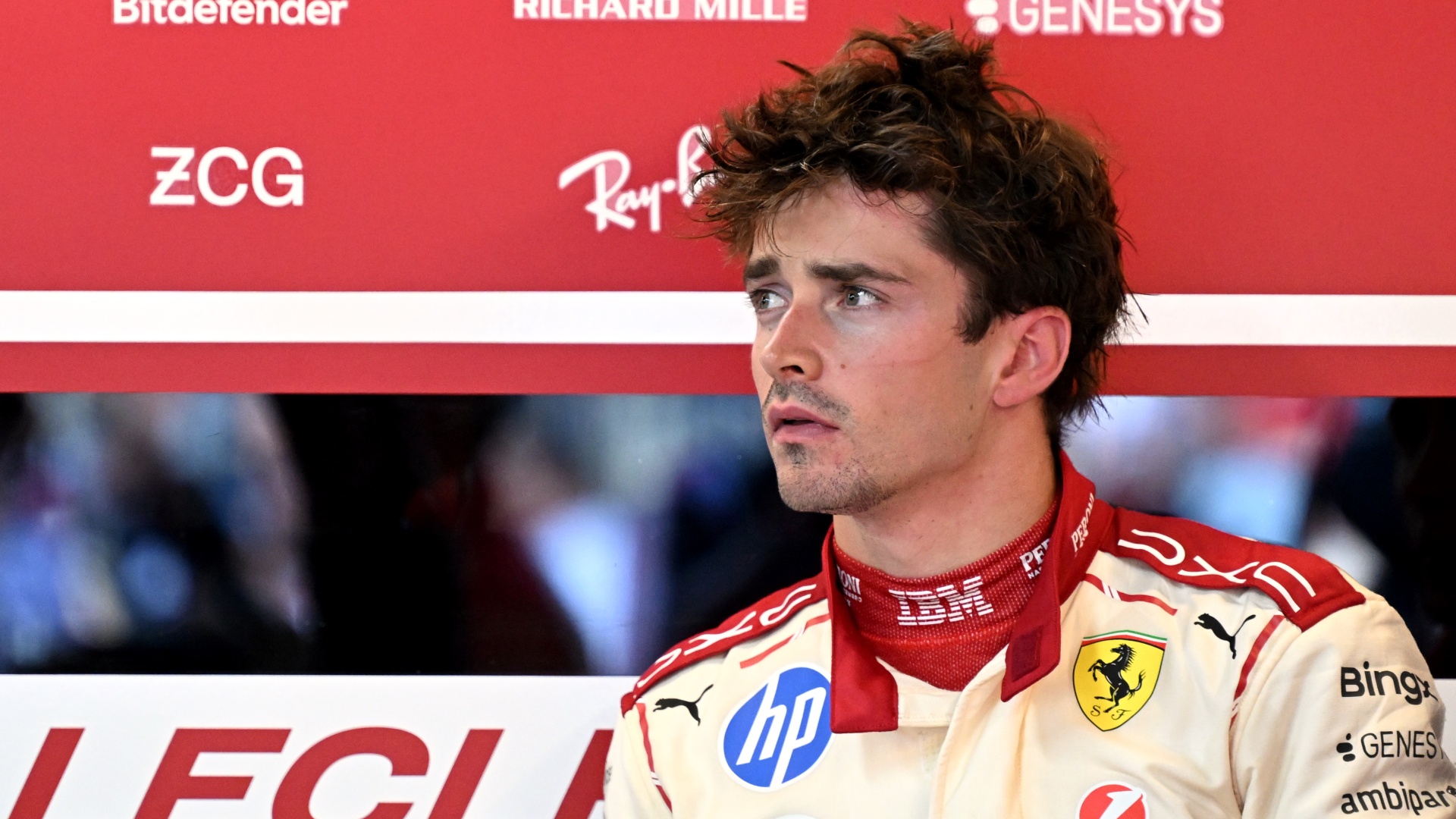 Ferrari driver Charles Leclerc during practice ahead of the 2026 Monaco Grand Prix