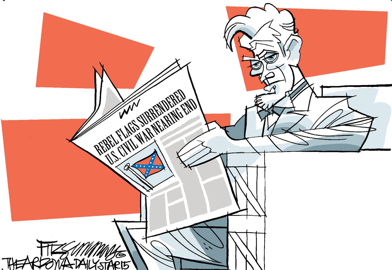 Editorial cartoon U.S. Confederate Flag