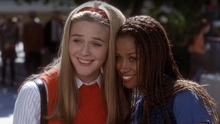 Cher and Dionne smiling together in Clueless