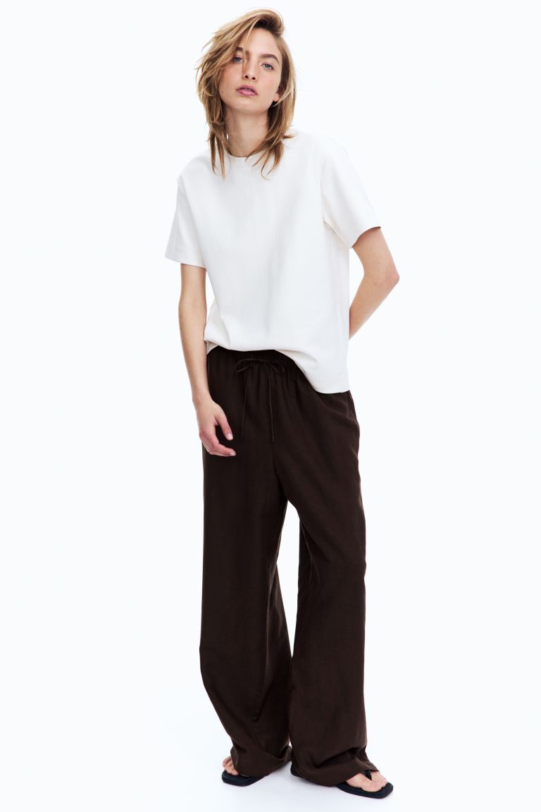 Linen-Blend Pants