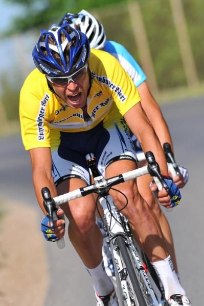 Matteo Carrera (Vacansoleil) suffers through the third Luxembourg stage.