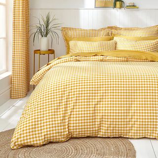 Portloe Woven Gingham Duvet Cover & Pillowcase Set