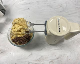 Image of KitchenAid Cordless being used to create cookie dough