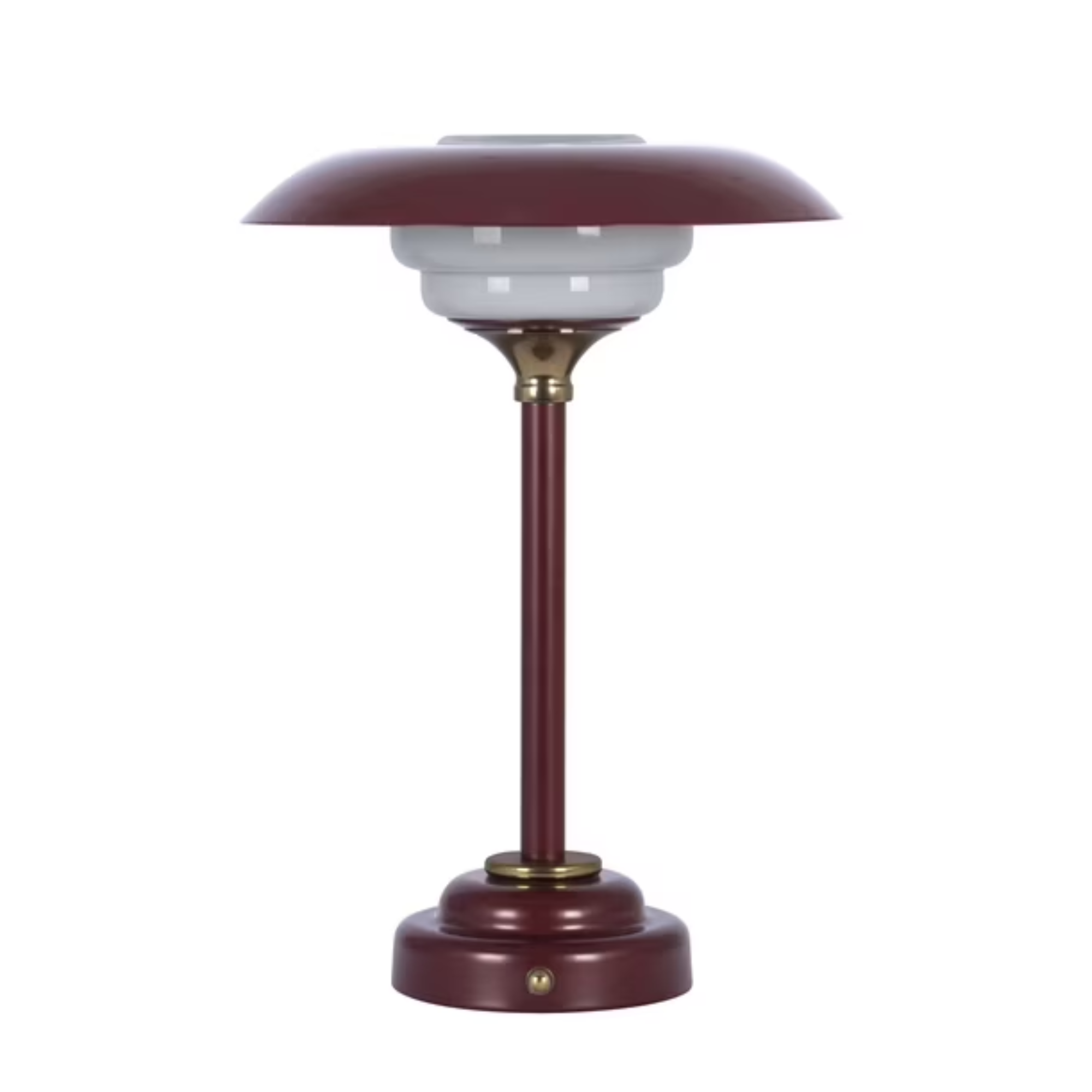 a red portable lamp
