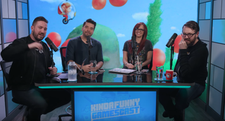 Tim Gettys (Left) is one of the cofounders of popular gaming channel Kinda Funny. Credit: Kinda Funny Games