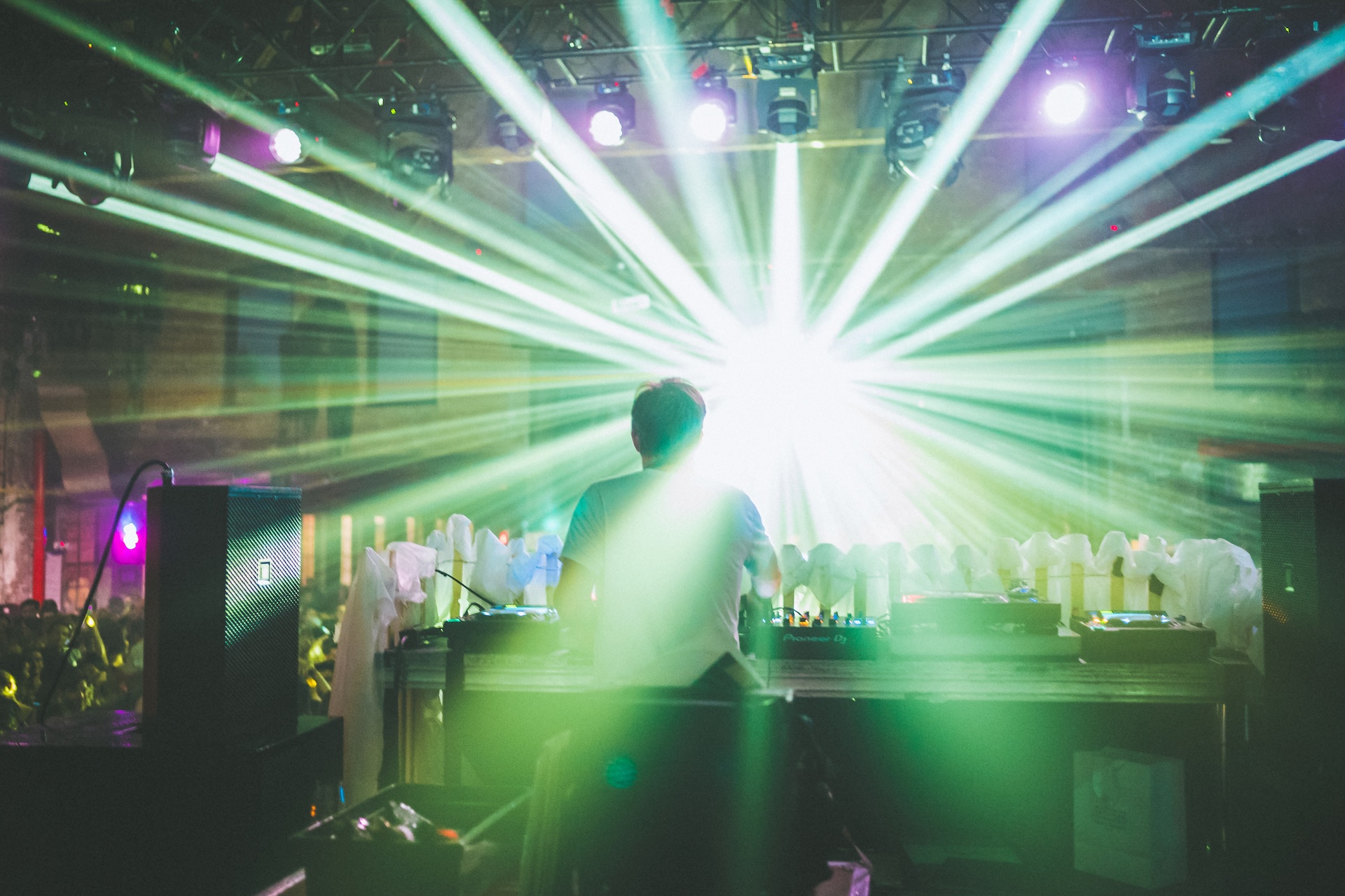 James Murphy performs a live DJ set at the 2018 Full Moon Festival
